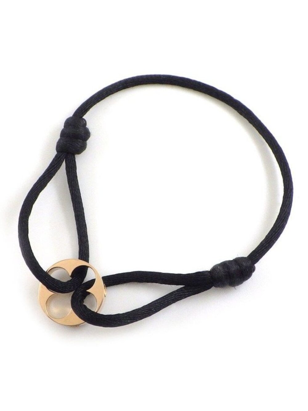 Louis Vuitton Bracelet Liyan Empreinte Monogram Flower Black Code 18K Pink Gold